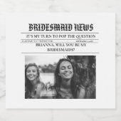 Bridesmais proposal newspaper+Bridesmaid info card スパークリングワインラベル (シングルラベル)