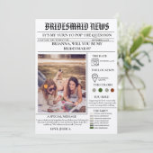 Bridesmais proposal newspaper+Bridesmaid info card 招待状 (スタンド正面)
