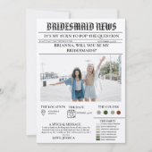 Bridesmais proposal newspaper+Bridesmaid info card 招待状 (正面)