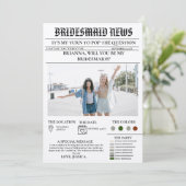 Bridesmais proposal newspaper+Bridesmaid info card 招待状 (スタンド正面)