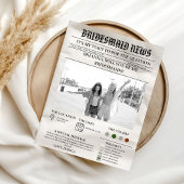 Bridesmais proposal newspaper+Bridesmaid info card 招待状