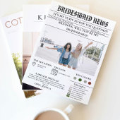Bridesmais proposal newspaper+Bridesmaid info card 招待状