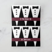 BRIDESMANの招待状- 3着のタキシードのためのテンプレート 招待状 (内部)