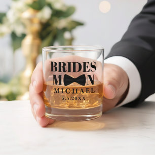 BRIDESMANブラックタイ結婚クボウパーソナライズされた ウイスキーグラス