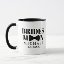 BRIDESMANブラックタイ結婚クボウパーソナライズされた