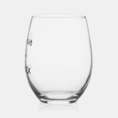 Bridesman Black Script With Name 結婚's ステムなしワイングラス (左)