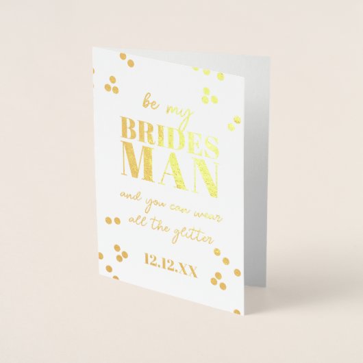Bridesman Request Groomsman Proposal Foil Card 箔カード (正面)