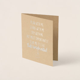 Bridezillaの非常におもしろいな新婦付添人かメイド・オブ・オーナー（花嫁付き添い人） 箔カード