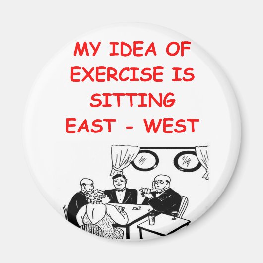 BRIDGEプレイヤーのジョーク マグネット (正面)