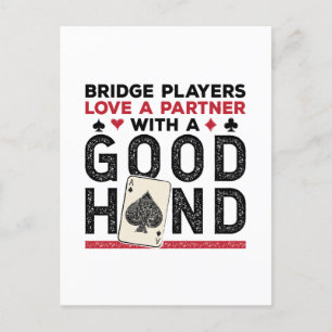 Bridge おもしろい PlayerパートナーのGood Hand ポストカード