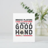 Bridge おもしろい PlayerパートナーのGood Hand ポストカード (スタンド正面)