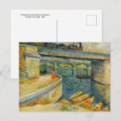 Bridge Across the Seine at Asnieres by Van ゴッホポー ポストカード (正面/裏面)