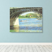 Bridge at Argenteuil by Gustave Caillebotte キャンバスプリント (インサイチュ (ウッドフロア))