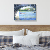 Bridge at Argenteuil (by Gustave Caillebotte) キャンバスプリント (インサイチュ (寝室))