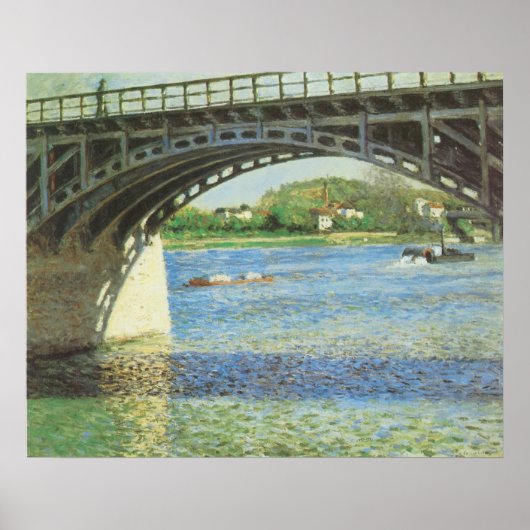 Bridge at Argenteuil by Gustave Caillebotte ポスター (正面)