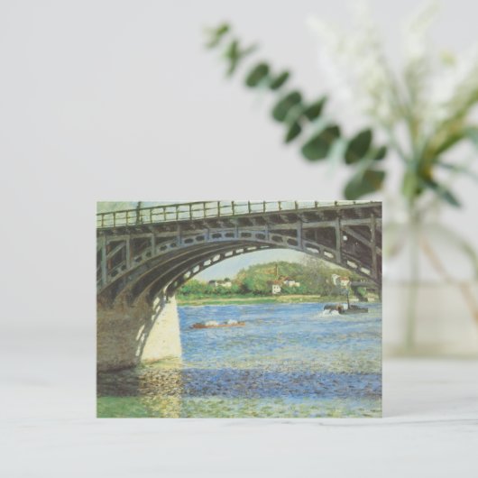 Bridge at Argenteuil by Gustave Caillebotte ポストカード (スタンド正面)