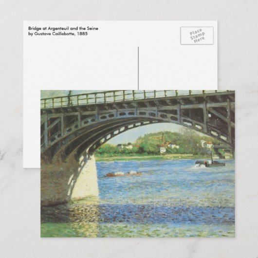 Bridge at Argenteuil by Gustave Caillebotte ポストカード (正面/裏面)