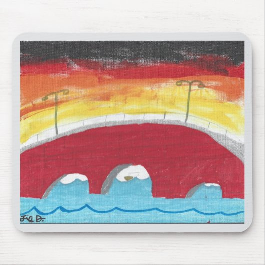 Bridge at Night Mousepad マウスパッド (正面)