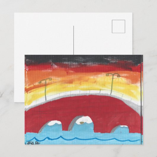 Bridge at Nighttime ポストカード (正面/裏面)