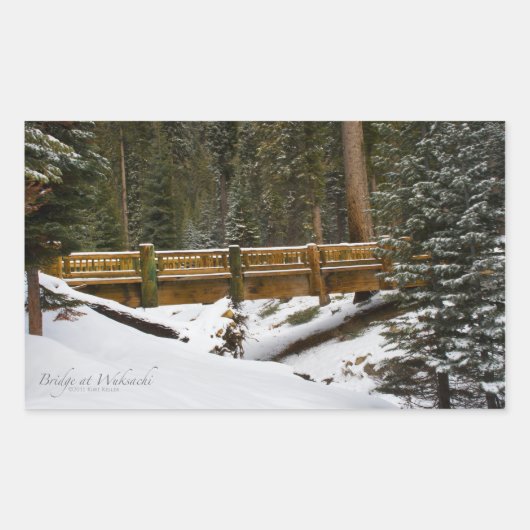 Bridge at Wuksachi Rectangleステッカー 長方形シール (正面)