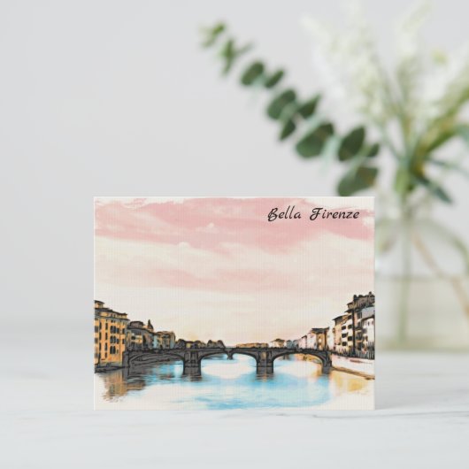 ** Bridge Firenze AP12フィレンツェイタリイタリアンア ポストカード (スタンド正面)