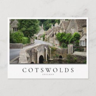 Bridge in Castle Combe in the Cotswolds，イギリス ポストカード