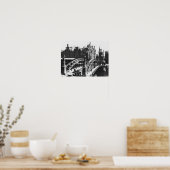 Bridge in the Speicherstadt Hamburg, c.1910 ポスター (キッチン)