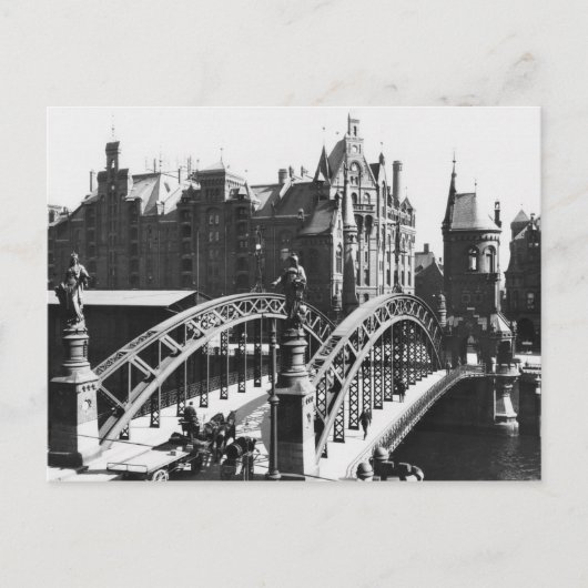 Bridge in the Speicherstadt Hamburg, c.1910 ポストカード (正面)