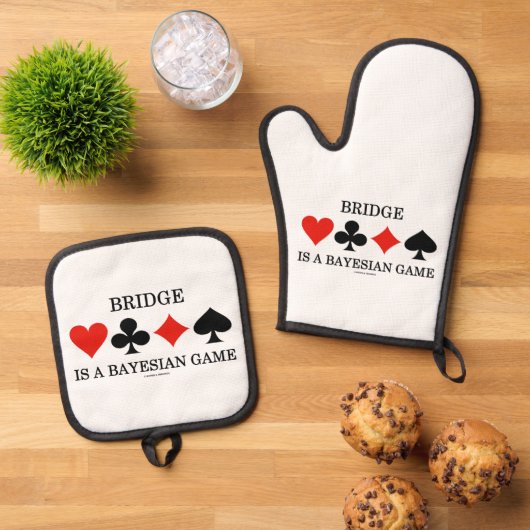 Bridge Is A Bayesian Game Four Card Suits 鍋つかみ&鍋敷きセット (トップダウン)