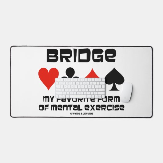 Bridge Myお気に入りの型枠のMentalエクササイズ4スーツ デスクマット (キーボード&マウス)