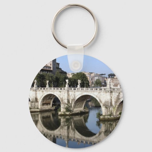 Bridge of Castel st Angelo，ローマ，イタリア キーホルダー (正面)