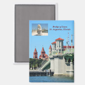 Bridge of Lions St. Augustine, Florida Postcard マグネット (正面/裏面)