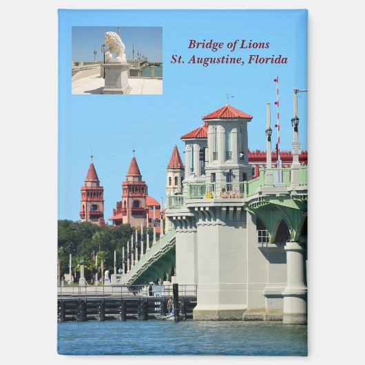 Bridge of Lions St. Augustine, Florida Postcard マグネット (正面)