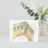 Bridge of Sighsの水カラースケッチ ポストカード (スタンド正面)