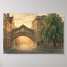 Bridge of Sighs in Oxford University ポスター