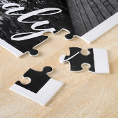 Bridge of Sighs Venice Italy Black & White Photo ジグソーパズル (側面)