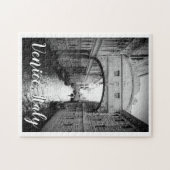 Bridge of Sighs Venice Italy Black & White Photo ジグソーパズル (横)
