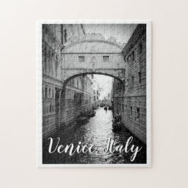 Bridge of Sighs Venice Italy Black & White Photo ジグソーパズル