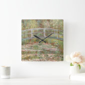Bridge Over a Pond of Water Lilies スクエア壁時計 (ホーム)
