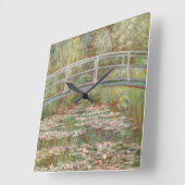 Bridge Over a Pond of Water Lilies スクエア壁時計 (傾斜)