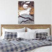 Bridge Over a Stream 凍ってい by Alexandra調理師 キャンバスプリント (インサイチュ (寝室))