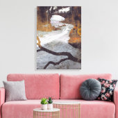 Bridge Over a Stream 凍ってい by Alexandra調理師 キャンバスプリント (インサイチュ (リビング))