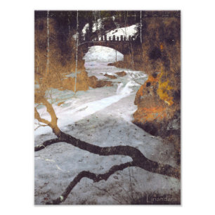 Bridge Over a Stream 凍ってい by Alexandra調理師 フォトプリント