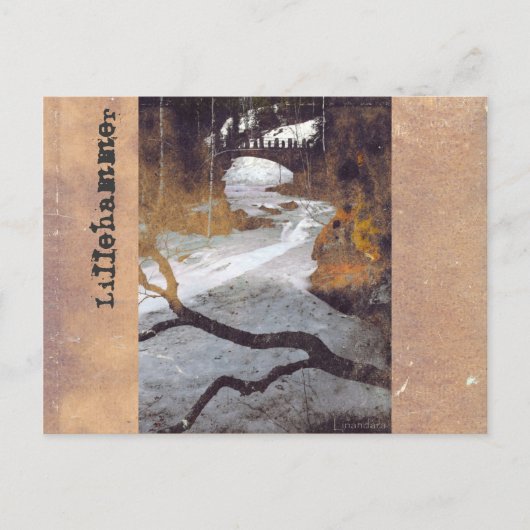 Bridge Over a Stream 凍ってい by Alexandra調理師 ポストカード (正面)