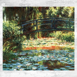 Bridge Over the Waterlily Pond by Claude Monet ポスター