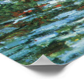 Bridge Over the Waterlily Pond by Claude Monet ポスター (角)