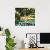 Bridge Over the Waterlily Pond by Claude Monet ポスター (ホームオフィス)