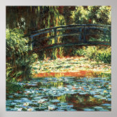 Bridge Over the Waterlily Pond by Claude Monet ポスター (正面)