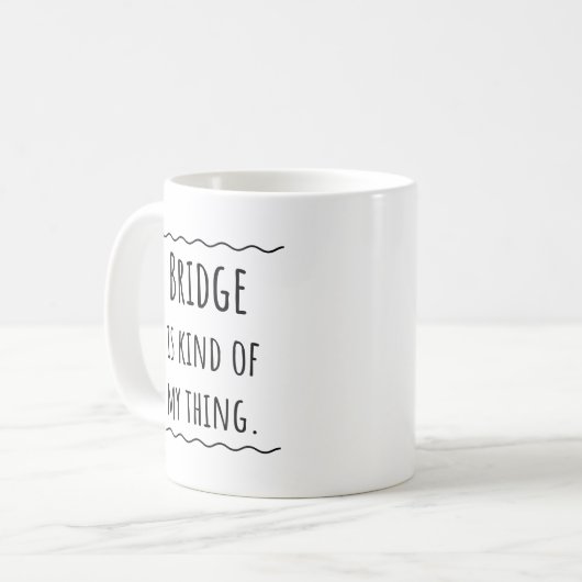 Bridge Playerパートナーギフトコーヒーマグ コーヒーマグカップ (正面左)