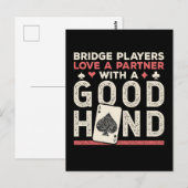 Bridge Player Joke Partner Good Hand ポストカード (正面/裏面)